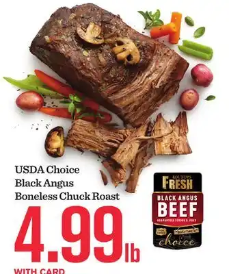 Mariano's USDA Choice Black Angus Boneless Chuck Roast offer