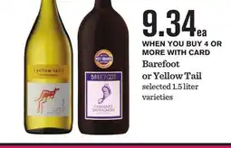 Mariano's Barefoot or Yellow Tail offer