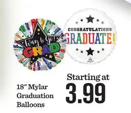 Mariano's 18 Mylar Graduation Balloons offer