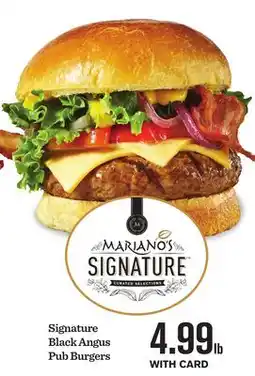 Mariano's Signature Black Angus Pub Burgers offer