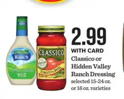 Mariano's Classico or Hidden Valley Ranch Dressing offer