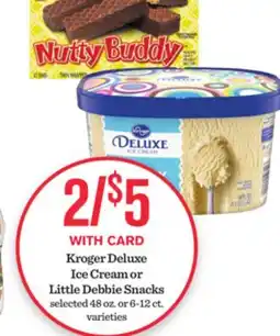 Mariano's Kroger Deluxe Ice Cream or Little Debbie Snacks offer