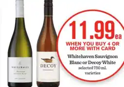 Mariano's Whitehaven Sauvignon Blanc or Decoy White offer