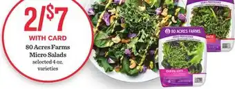 Mariano's 80 Acres Farms Micro Salads offer