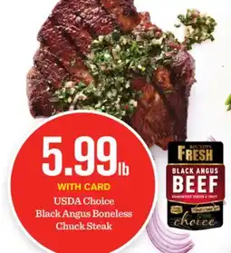 Mariano's USDA Choice Black Angus Boneless Chuck Steak offer