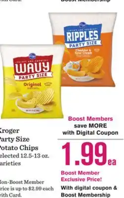 Mariano's Kroger Party Size Potato Chips offer