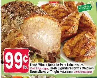 Jewel-Osco Fresh Signature Farms Chicken Drumsticks or Thighs offer
