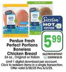 Jewel-Osco Perdue Fresh Perfect Portions Boneless Chicken Breast offer