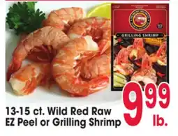 Jewel-Osco 13-15 ct. Wild Red Raw EZ Peel or Grilling Shrimp offer
