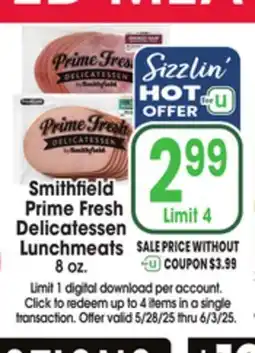 Jewel-Osco Smithfield Prime Fresh Delicatessen Lunchmeats offer