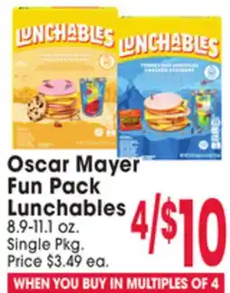 Jewel-Osco Oscar Mayer Fun Pack Lunchables offer