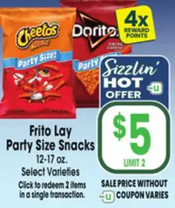 Jewel-Osco Frito Lay Party Size Snacks offer