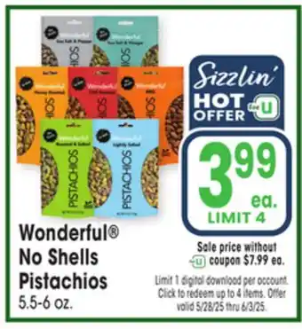 Jewel-Osco Wonderful No Shells Pistachios offer