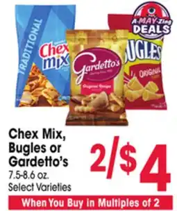 Jewel-Osco Chex Mix, Bugles or Gardetto's offer