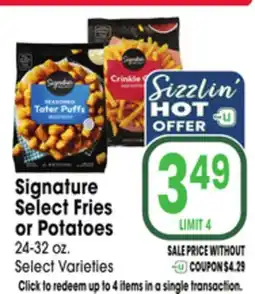 Jewel-Osco Signature Select Fries or Potatoes offer