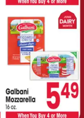 Jewel-Osco Galbani Mozzarella offer