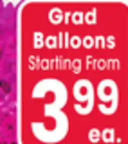 Jewel-Osco Grad Balloons offer