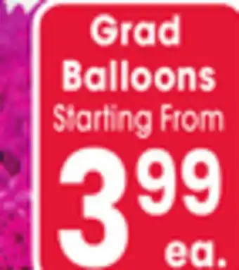 Jewel-Osco Grad Balloons offer
