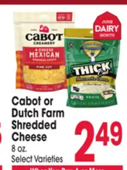 Jewel-Osco Cabot or Dutch Farm Shredded Cheese offer