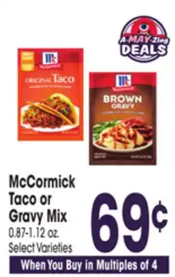 Jewel-Osco McCormick Taco or Gravy Mix offer