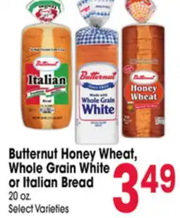 Jewel-Osco Butternut Honey Wheat, Whole Grain White or Italian Bread offer
