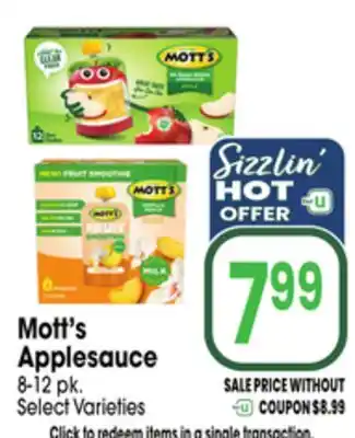 Jewel-Osco Mott's Applesauce offer