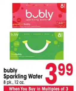 Jewel-Osco bubly Sparkling Water offer