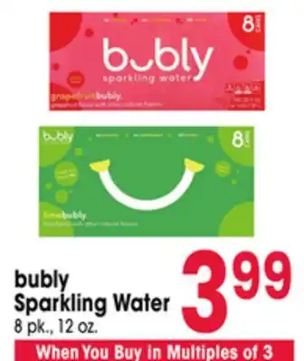 Jewel-Osco bubly Sparkling Water offer