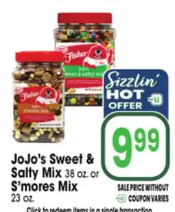 Jewel-Osco JoJo's Sweet & Salty Mix 38 oz. or S'mores Mix 23 oz offer