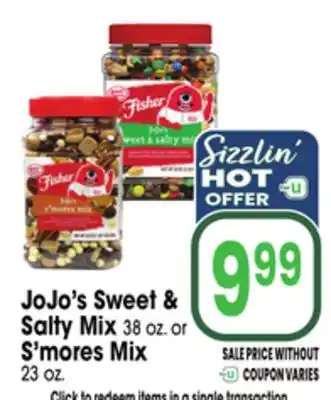 Jewel-Osco JoJo's Sweet & Salty Mix 38 oz. or S'mores Mix 23 oz offer