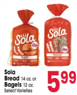 Jewel-Osco Sola Bread 14 oz. or Bagels 12 oz offer
