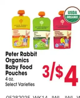 Jewel-Osco Peter Rabbit Organics Baby Food Pouches offer