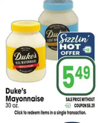 Jewel-Osco Duke's Mayonnaise offer