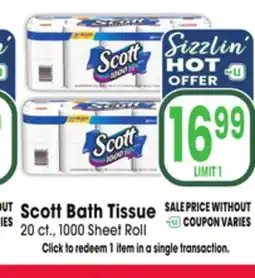 Jewel-Osco Scott Bath Tissue offer