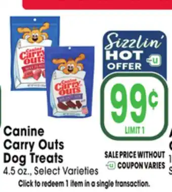 Jewel-Osco Canine Carry Outs Dog Treats offer