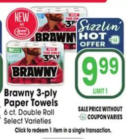 Jewel-Osco Brawny 3-ply Paper Towels offer