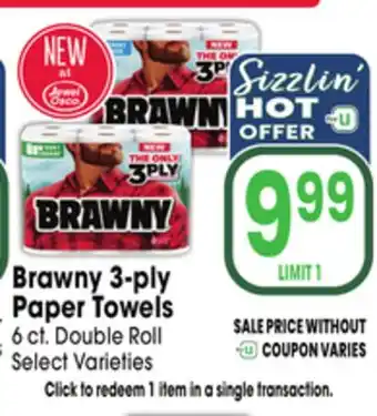 Jewel-Osco Brawny 3-ply Paper Towels offer