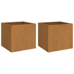 Walmart vidaXL Planter Stand Outdoor Raised Garden Bed for Vegetables Corten Steel offer