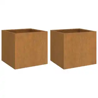 Walmart vidaXL Planter Stand Outdoor Raised Garden Bed for Vegetables Corten Steel offer