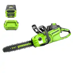 Walmart Greenworks 60V 14 1.2kW Chainsaw with 2.5 Ah Battery & 3 Amp Charger 2028702 offer