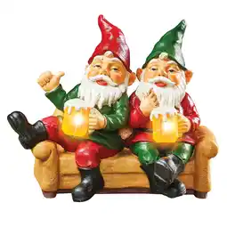 Walmart Collections Etc Solar Powered Garden Gnomes Night Out Yard Statues offer
