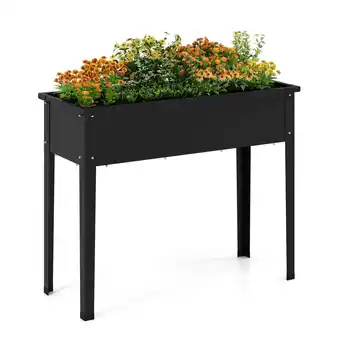 Walmart Costway Raised Garden Bed Elevated Metal Planter Box with Legs Drainage Holes Gardening Box offer