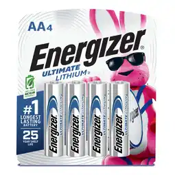 Walmart Energizer Ultimate Lithium AA Batteries (4 Pack), Double A Batteries offer