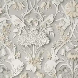 Walmart Fine Dcor Fae Light Grey Woodland Wallpaper offer