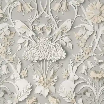 Walmart Fine Dcor Fae Light Grey Woodland Wallpaper offer