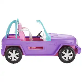 Walmart Barbie Off-Road Vehicle, Purple Toy Car with 2 Pink Seats and Rolling Wheels for Kids 3 years and up offer