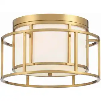 Walmart 9590-LG-Crystorama Lighting-Hulton - 2 Light Flush Mount-9 Inches Tall and 15 Inches Wide offer