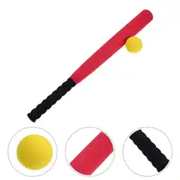 Walmart OUNONA Red Foam baseball Bat with Soft Ball for Kids Safe Indoor Outdoor Play 21.5 inch offer