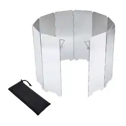 Walmart Brandonz Camp Stove Windscreen 10 Plates Lightweight Folding Windshield offer