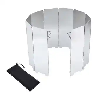 Walmart Brandonz Camp Stove Windscreen 10 Plates Lightweight Folding Windshield offer